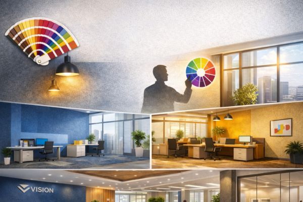 How to Select the Perfect Office Interior Color Combination for Productivity & Brand Identity