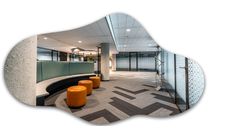 Modern office interior design project in Noida by Vision Infra & Interiors